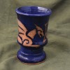 Matte Dragon Goblet, Blue on Red