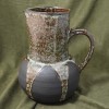 Matte-Patterned Gothic Mottle Green on Black Pitcher