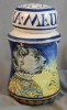 12oz Italian Portraiture Cat Urn; Name date, and motto inscription